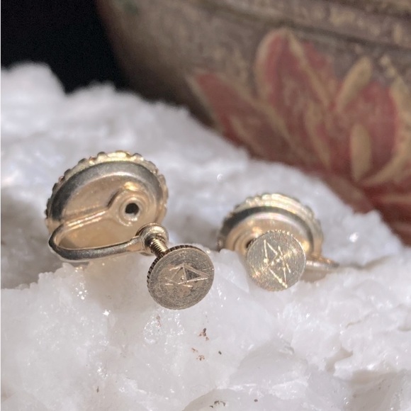 Vintage Gold Fill Opal Earrings - Picture 4 of 4